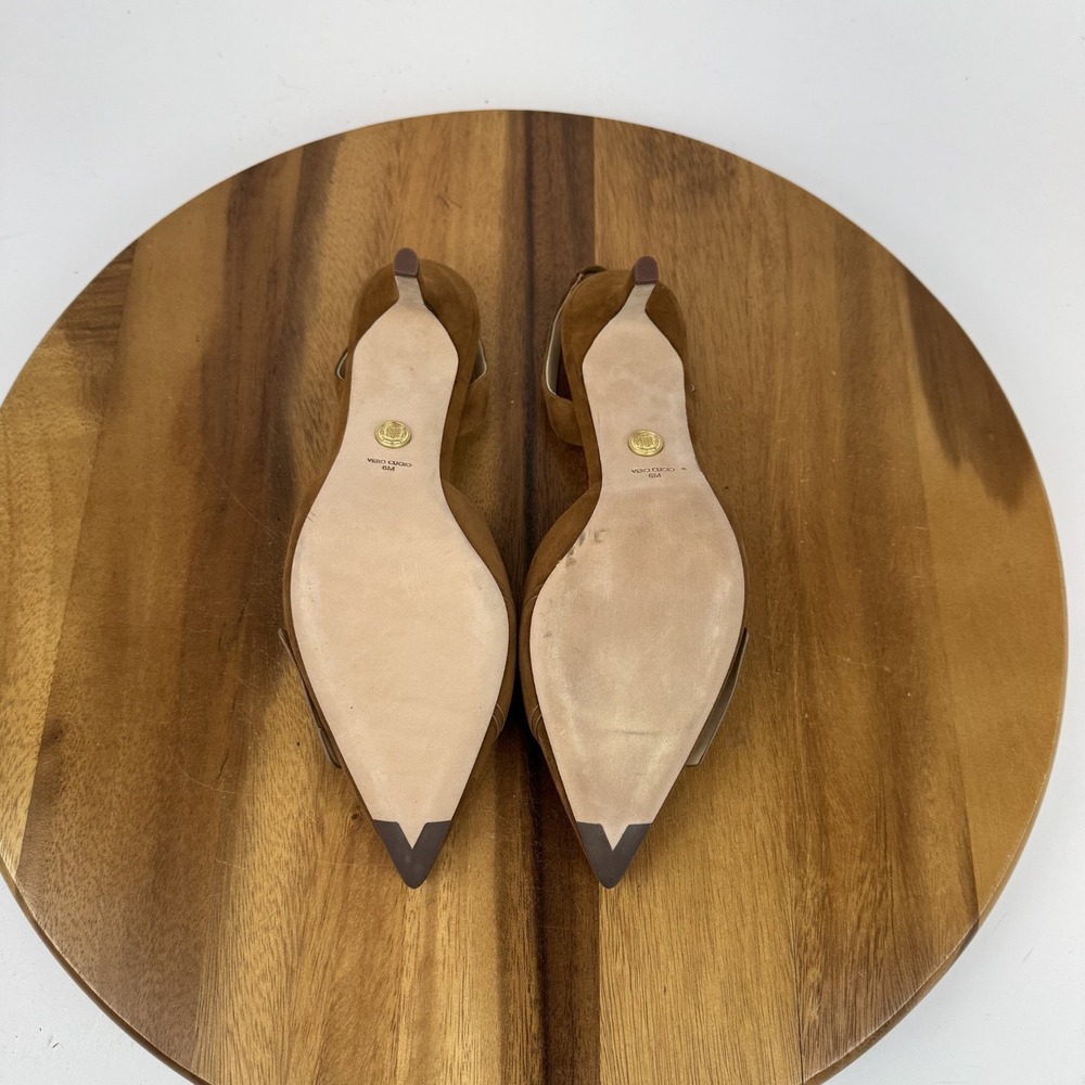 Womens Veronica Beard Lisbeth Brown‎ Suede Formal Slingback Pumps Size 6 M GUC - Picture 8 of 9